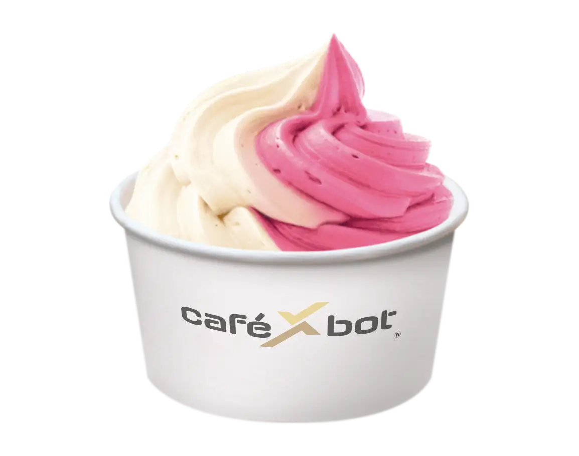 Vanilla Stawberry ice cream robot cafe Cup - Investment opportunities